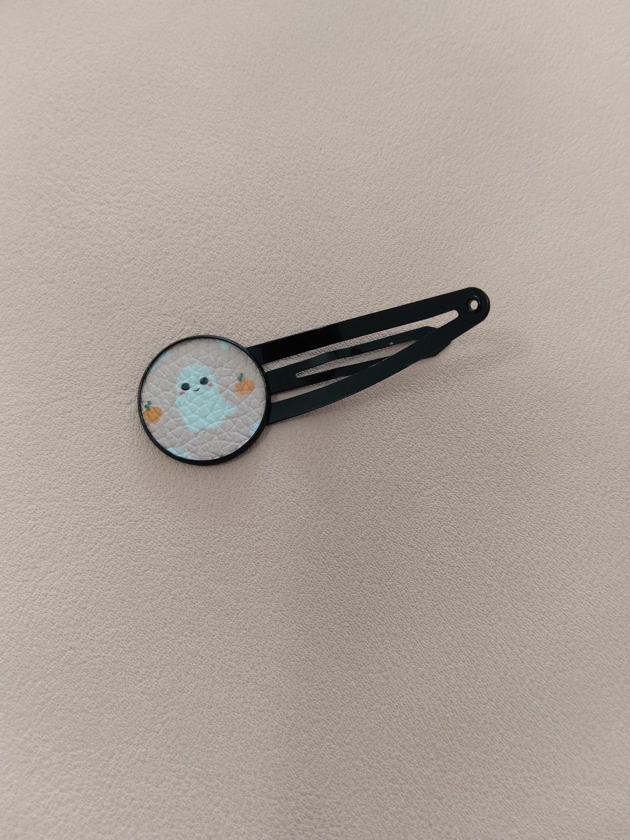 Ghost snap clips, Boo clips, Halloween clips, Kawaii clips,kids hair clips