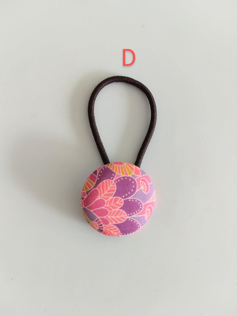 Floral button hair tie, Liberty hair ties,hair ties for adults, Kurumi hair ties, elastic,Gift for her
