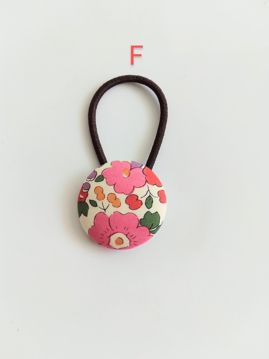 Floral button hair tie, Liberty hair ties,hair ties for adults, Kurumi hair ties, elastic,Gift for her