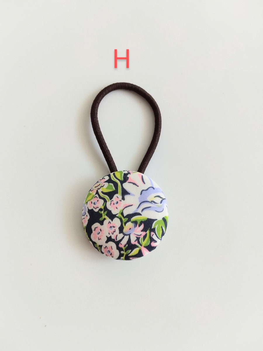 Floral button hair tie, Liberty hair ties,hair ties for adults, Kurumi hair ties, elastic,Gift for her