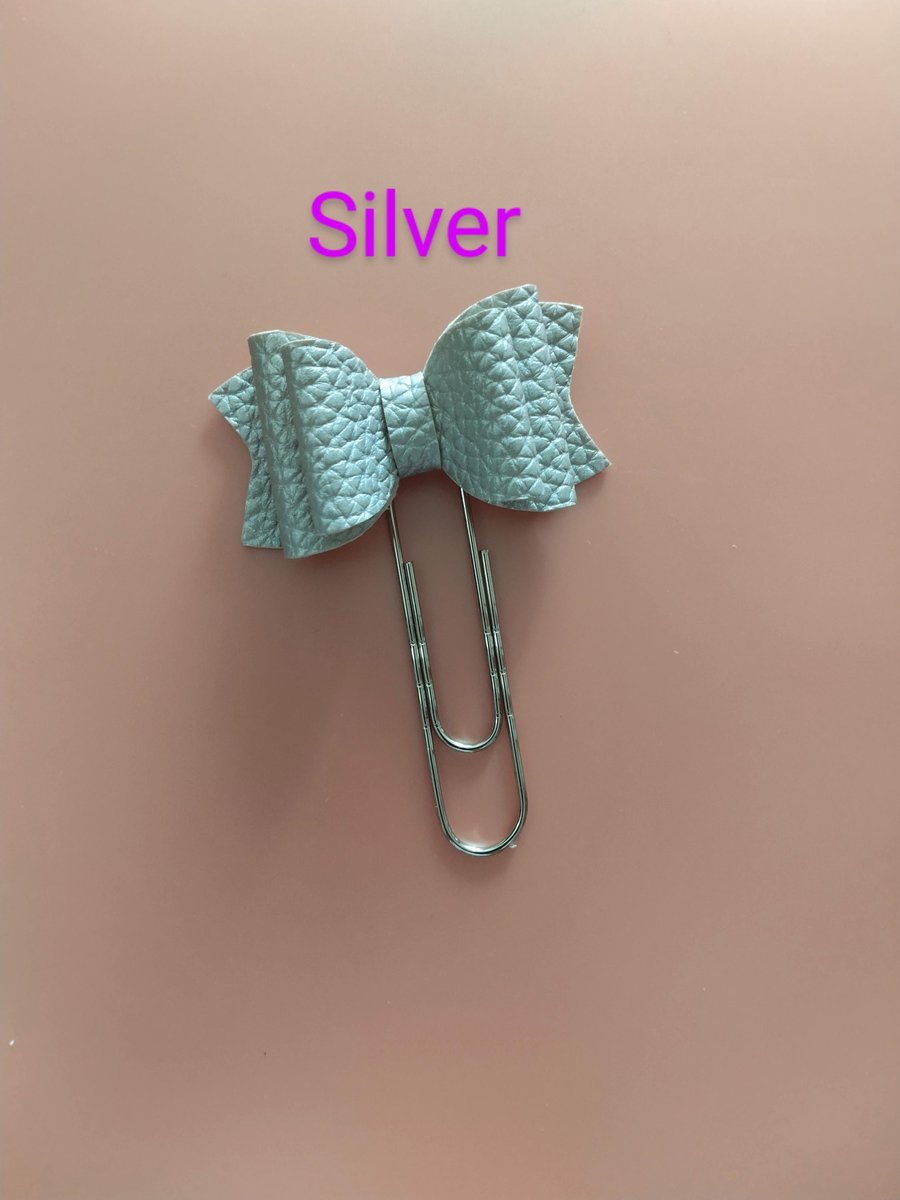 Planner paper clip,bow paper clip,book mark,solid color paper clip kawaii paper clip