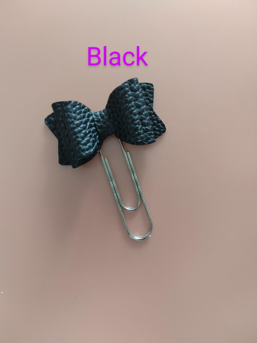 Planner paper clip,bow paper clip,book mark,solid color paper clip kawaii paper clip