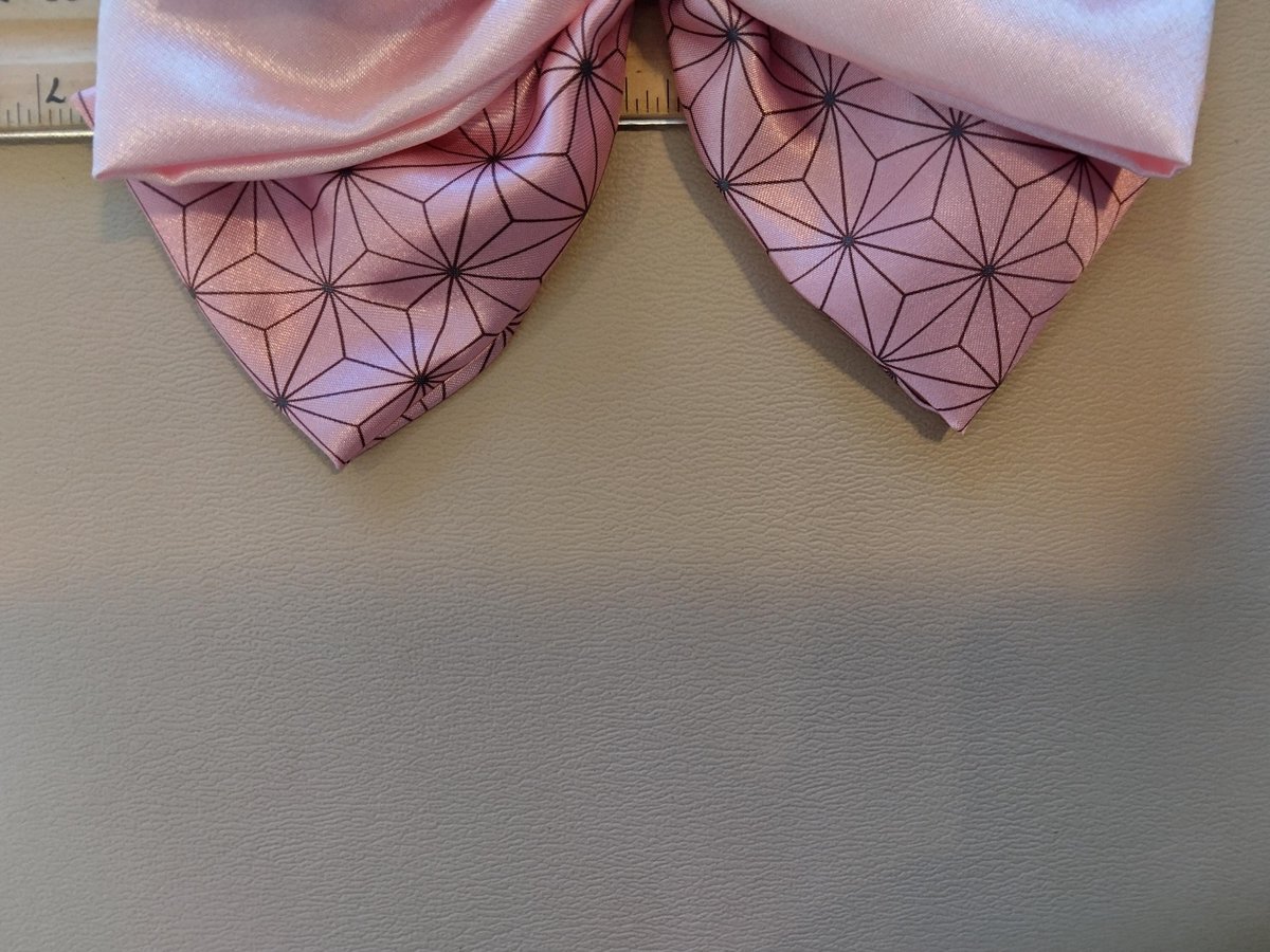 Pink Satin hair bow, Character hair bow,Japanese hair bow, Big hair bow, Cosplay