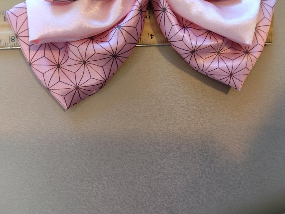 Pink Satin hair bow, Character hair bow,Japanese hair bow, Big hair bow, Cosplay
