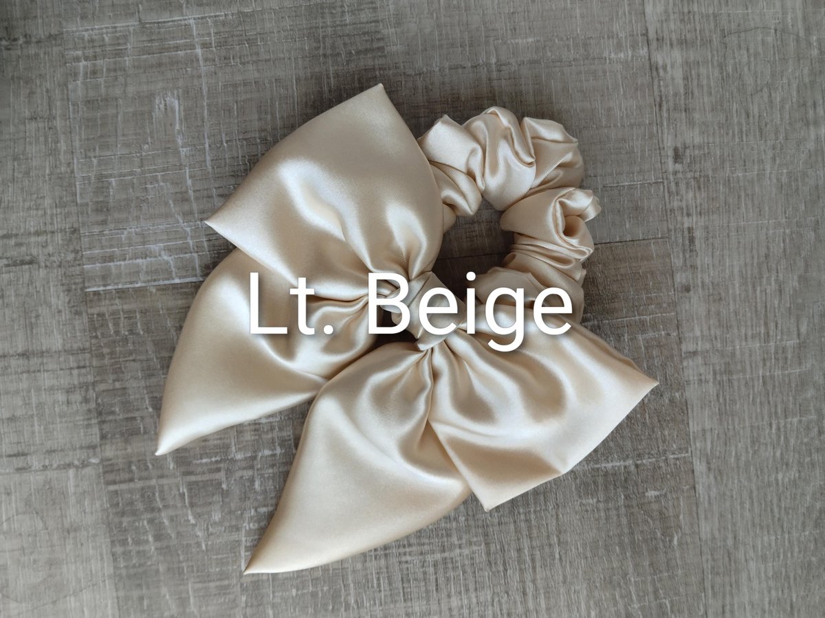 Satin scrunchie, scrunchie with bow, adult and youth