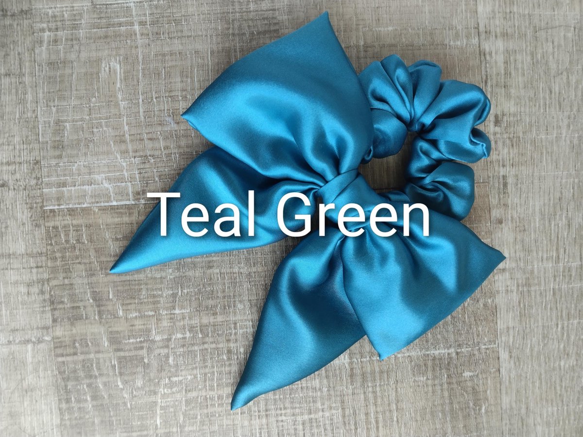 Satin scrunchie, scrunchie with bow, adult and youth