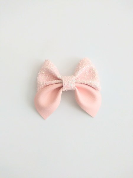 Faux leather Glitter hair clip for kids,girls hair clip, toddler hair clip, pink hair clip