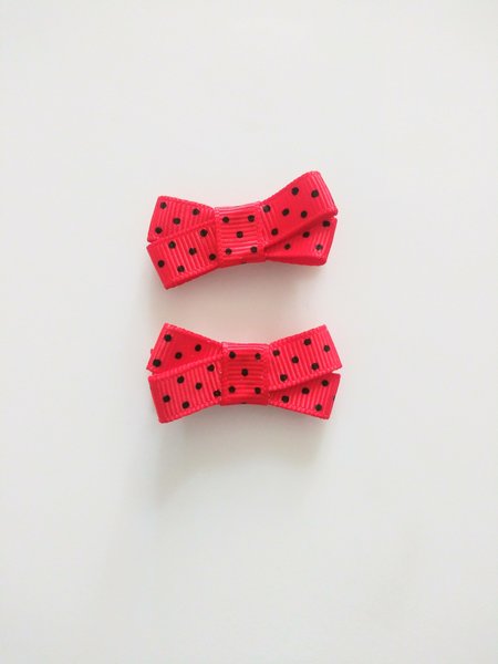 Piggy hair clips, small hair clips, red hair clips, anti-slip hair clip, Ladybug pattern