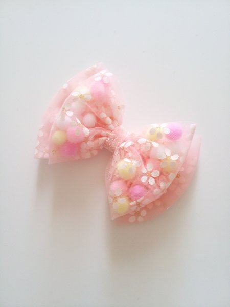 Tulle Pom Pom Plum hair bows,kids hair bows, girls hair bow, handmade hair accessories