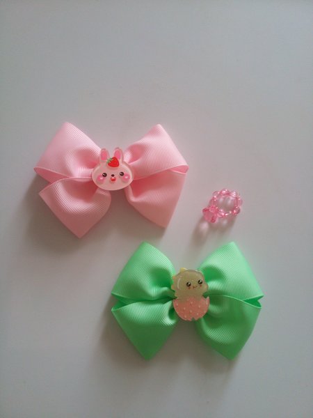Kids hair clip,Animal and Fruits hair bow, toddler hair bow,kawaii hair bow, handmade hair accessories