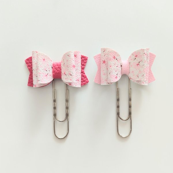 Planner paper clip, sakura, Bow planner paper clip, Kawaii paper clip