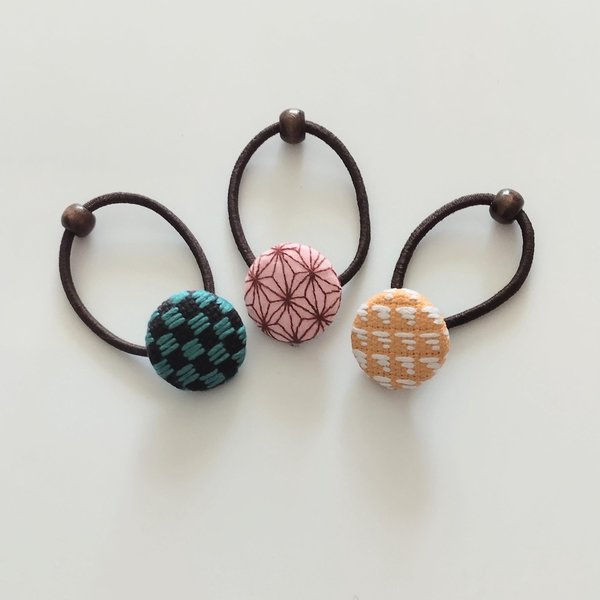 Japanese embroidery hair ties, Anime hair ties, Adult hair ties , elastic